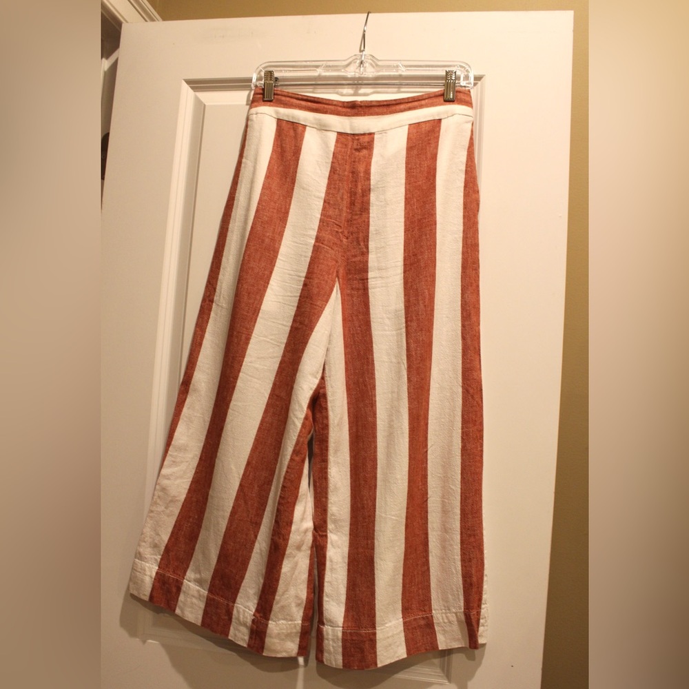 Madewell Huston Pull-On Crop Pants in Bold Stripe